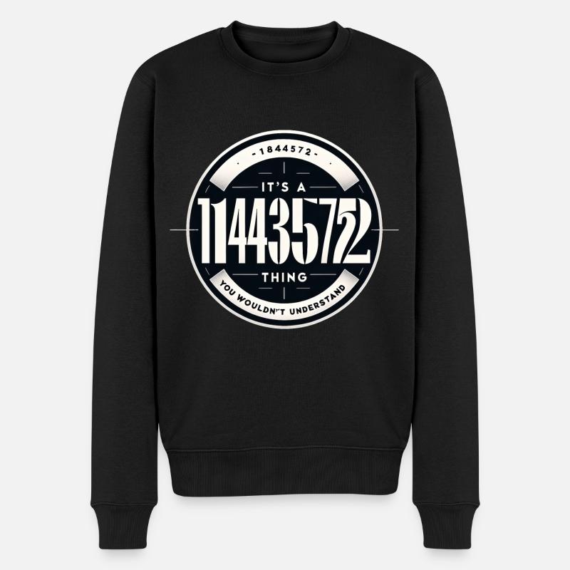 1443572 badge d’identité exclusif - Pull Premium bio Homme - noir
