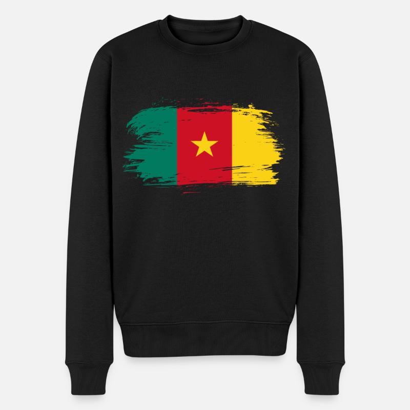 Drapeau du Cameroun drapeau - Pull Premium bio Homme - noir