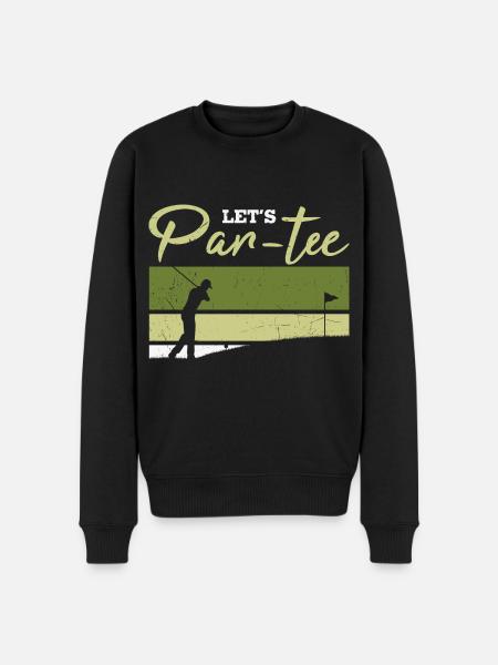 Let's Par-tee Golf Pun - Men's Premium Organic Jumper - black