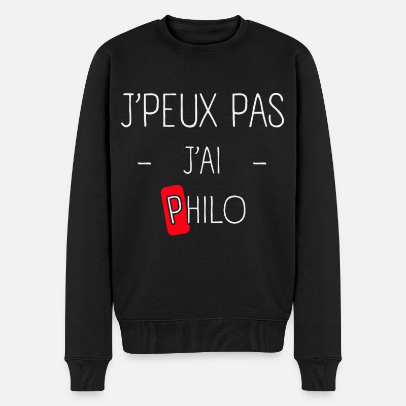 J'peux pas j'ai Philo - Pull Premium bio Homme - noir