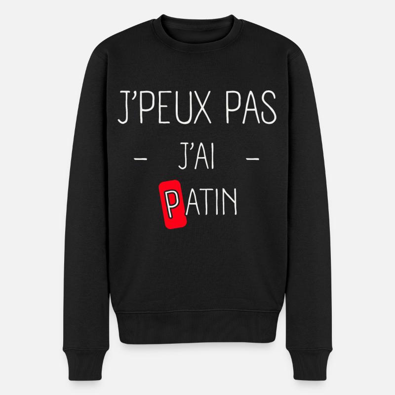 J'peux pas j'ai Patin - Pull Premium bio Homme - noir