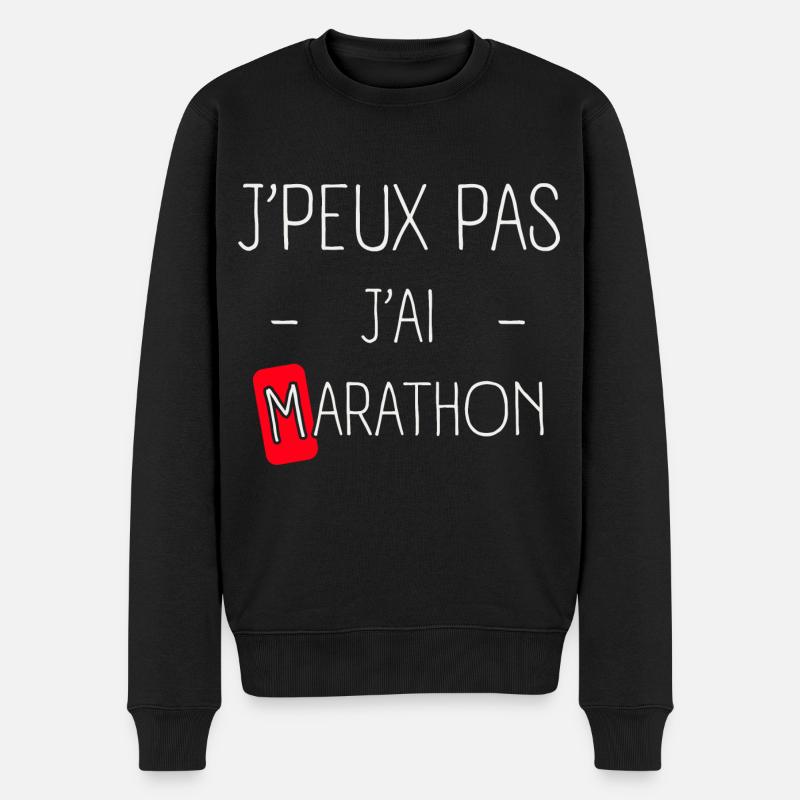 J'peux pas j'ai Marathon - Pull Premium bio Homme - noir
