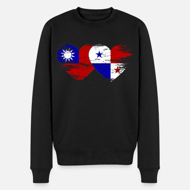 Taïwan Drapeau panaméen utilisé - Pull Premium bio Homme - noir