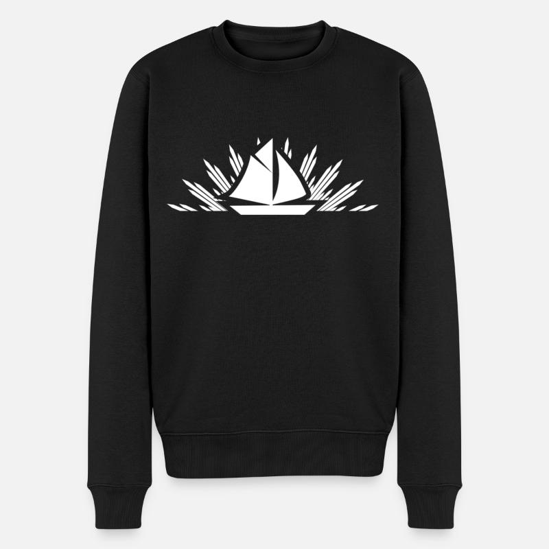 Schiff - Männer Premium Bio Pullover - Schwarz
