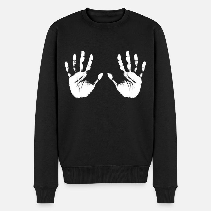 mains - Pull Premium bio Homme - noir