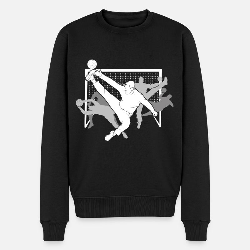 Handball Torwart Handballer Geschenkidee - Männer Premium Bio Pullover - Schwarz