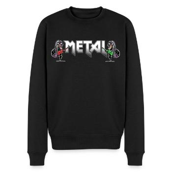 Escargots de musique métal - Pull Premium bio Homme - noir - Devant - Nico (187cm)