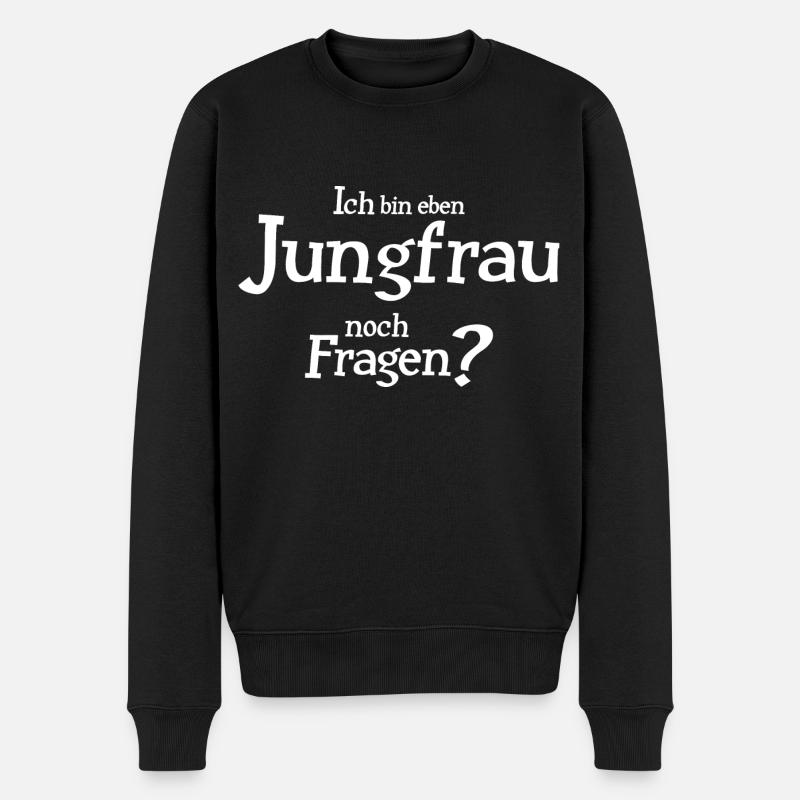 Sternzeichen Jungfrau - Männer Premium Bio Pullover - Schwarz