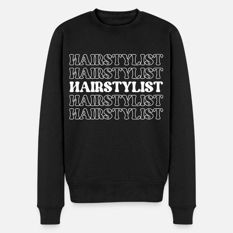 Friseur Friseur Friseur Friseur Friseur Friseur - Männer Premium Bio Pullover - Schwarz