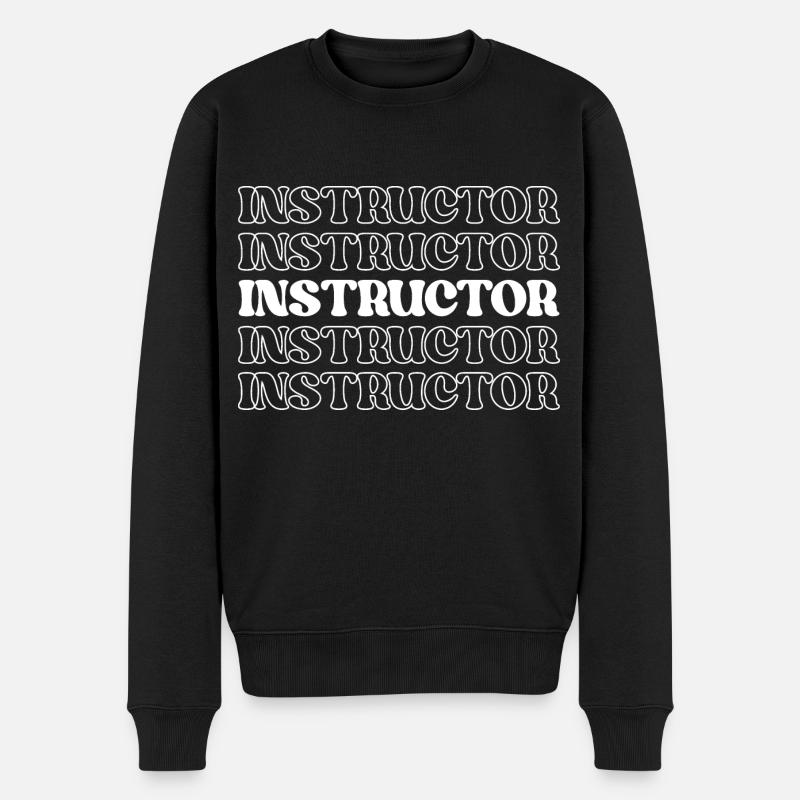 Ausbilder, Lehrer, Ausbilder, Trainer, Coach - Männer Premium Bio Pullover - Schwarz