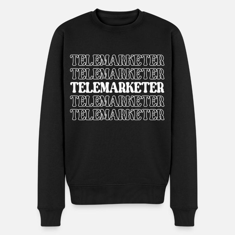 Telefonverkäufer Verkauf - Männer Premium Bio Pullover - Schwarz