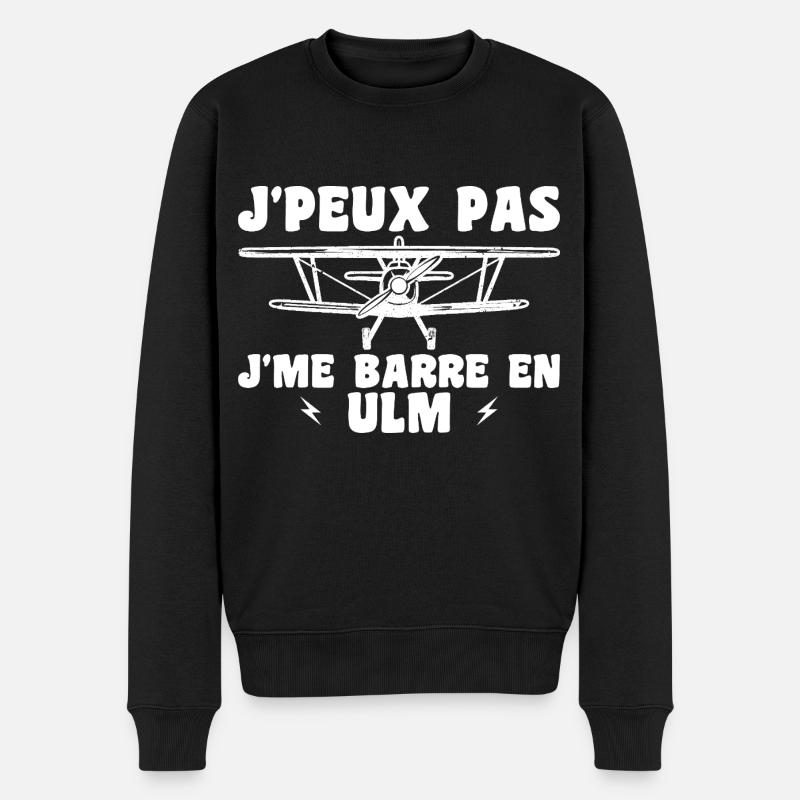 Avion Humour Ulm - Pull Premium bio Homme - noir