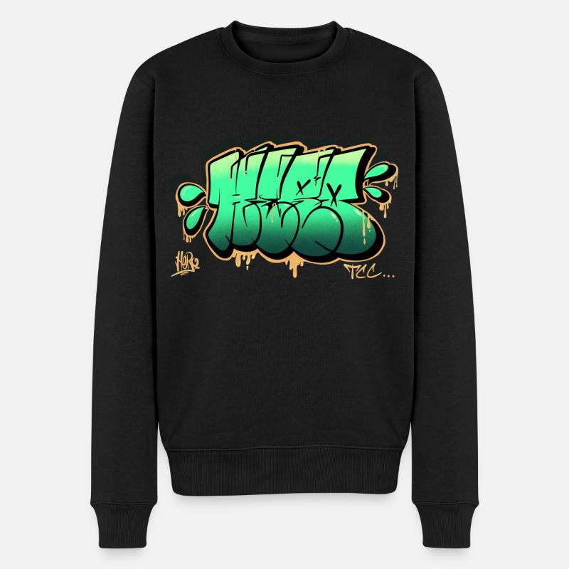 Throwup Graffiti - Männer Premium Bio Pullover - Schwarz