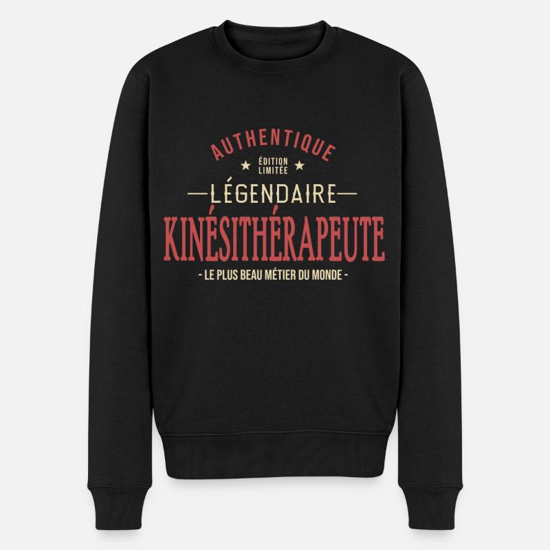 KINESITHERAPEUSE cadeau métier kiné - Pull Premium bio Homme - noir