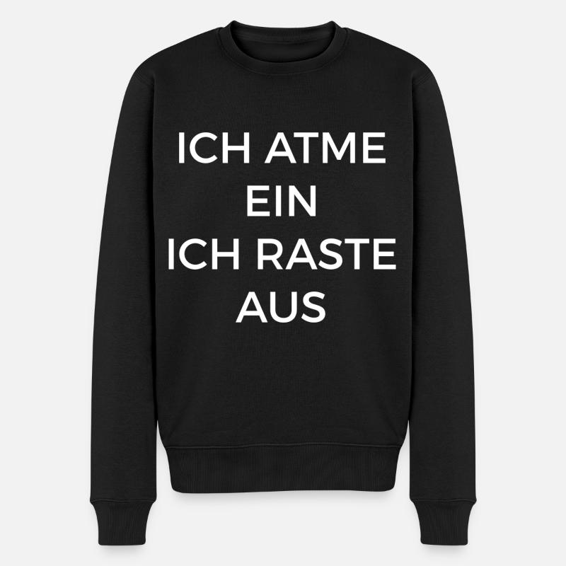 No Title - Männer Premium Bio Pullover - Schwarz