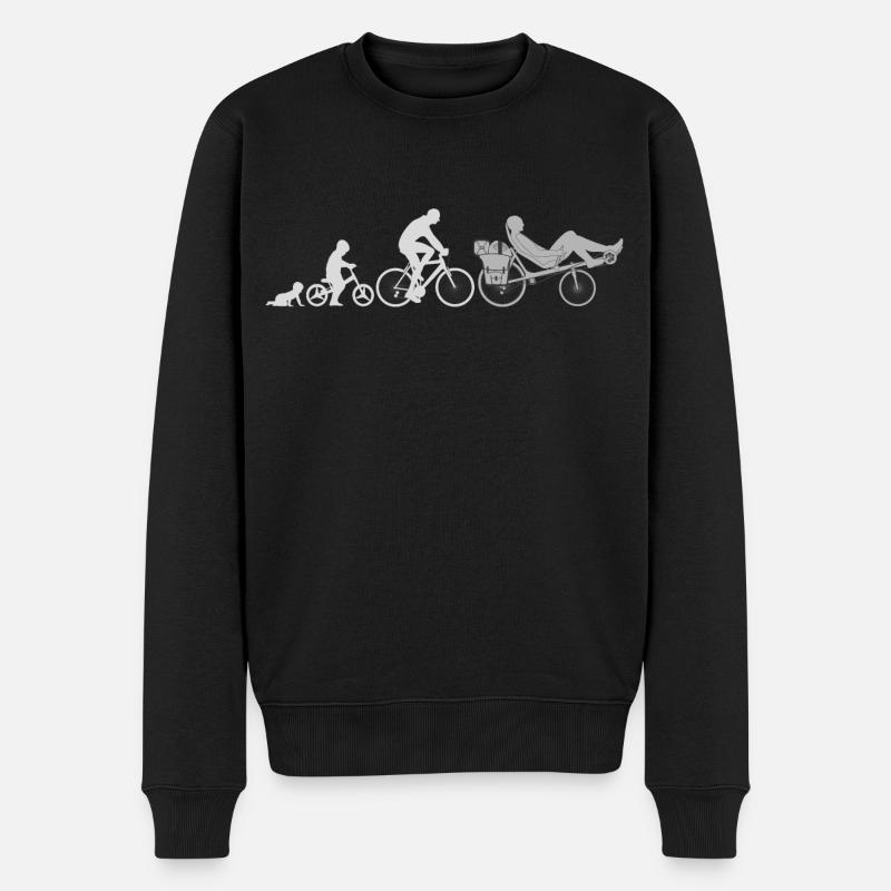 Evolution Liegerad - Männer Premium Bio Pullover - Schwarz