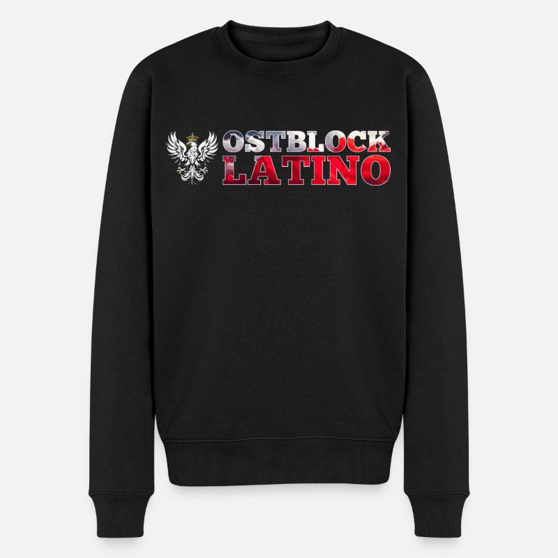 Ostblock Latino Pole Polen weißer Adler Geschenk - Männer Premium Bio Pullover - Schwarz
