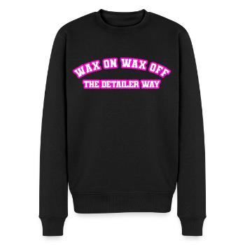 Wax On Wax Off The Detailer Way Auto Liebhaber - Männer Premium Bio Pullover - Schwarz - Vorne - Nico (187cm)