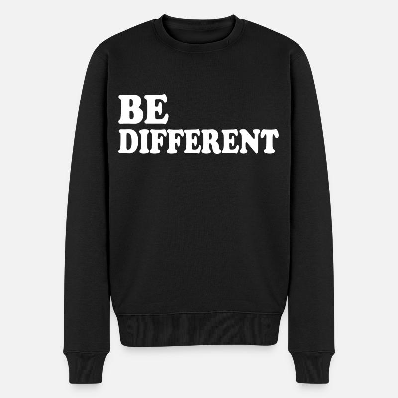 Be different - Männer Premium Bio Pullover - Schwarz
