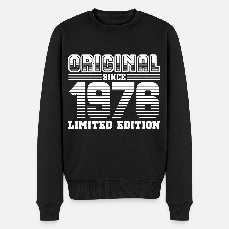 1976 - Männer Premium Bio Pullover - Schwarz