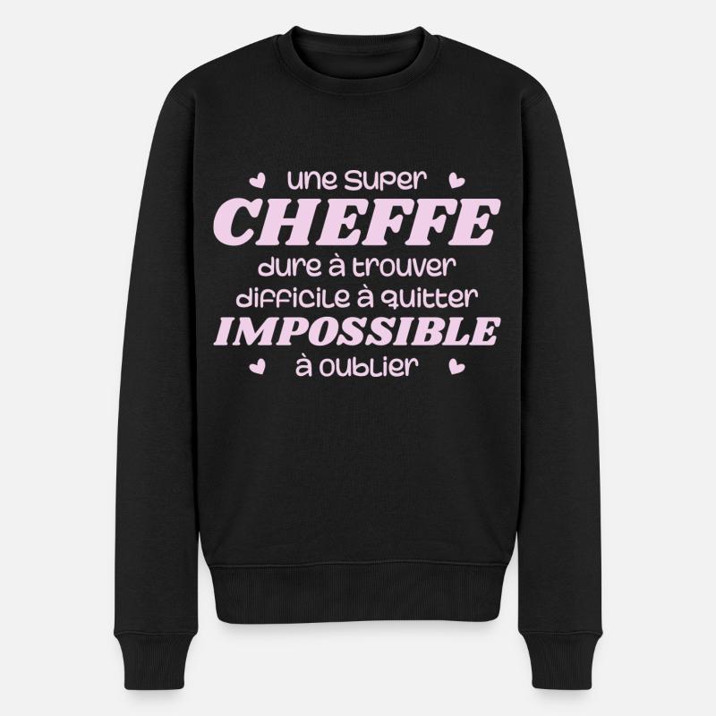 Superkoch - Männer Premium Bio Pullover - Schwarz