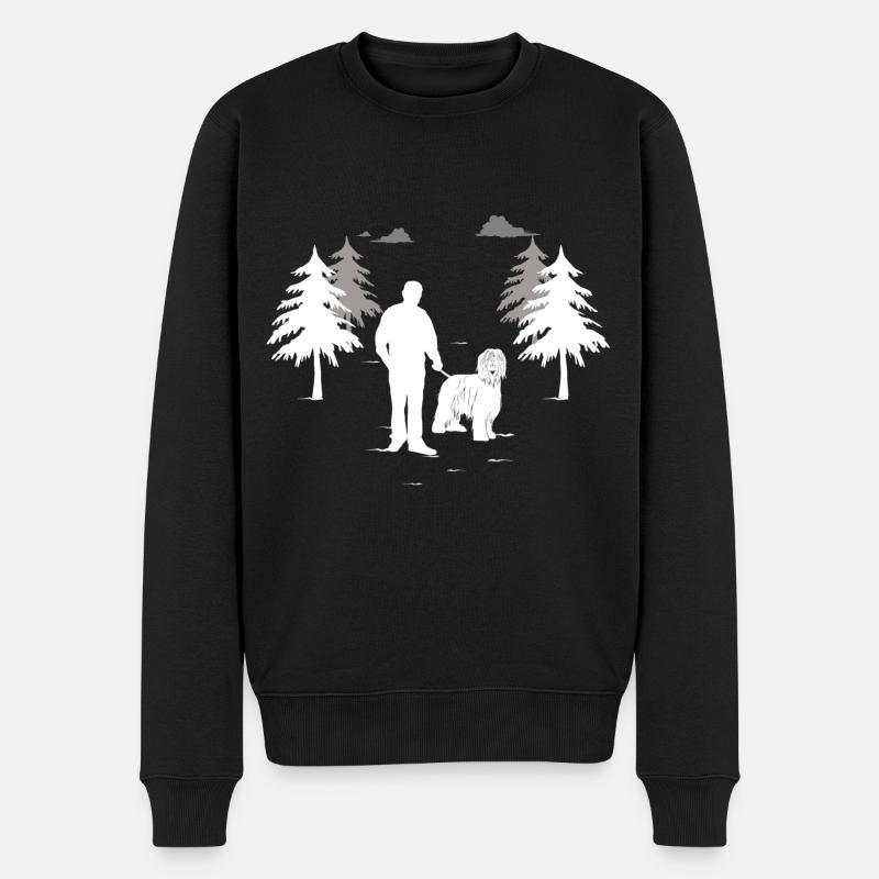 Briard Hunde Geschenkidee für Hundebesitzer - Männer Premium Bio Pullover - Schwarz