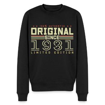 Original 1981 Geburtstagsgeschenk 1981 Retro 1981 - Männer Premium Bio Pullover - Schwarz - Vorne - Nico (187cm)