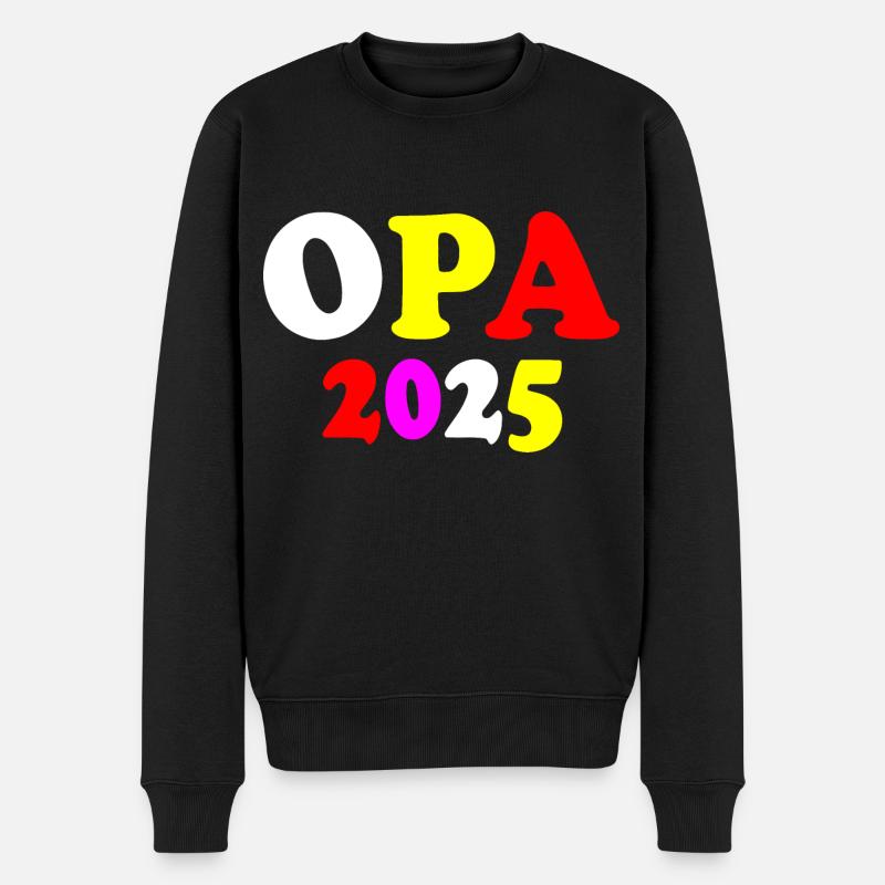 Opa 2025 - Männer Premium Bio Pullover - Schwarz
