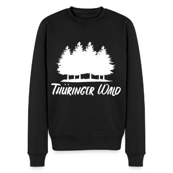 Thüringer Wald Thüringen Heimat Erfurt Wandern - Männer Premium Bio Pullover - Schwarz - Vorne - Nico (187cm)