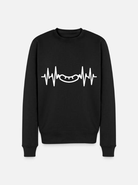 Sausage Heartbeat Meat lovers - Men's Premium Organic Jumper - black