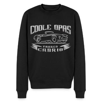 Coole Opas Cabrio - Männer Premium Bio Pullover - Schwarz - Vorne - Nico (187cm)