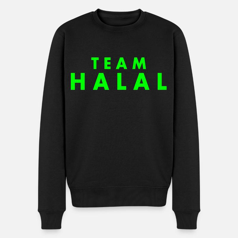 Team halal - Männer Premium Bio Pullover - Schwarz