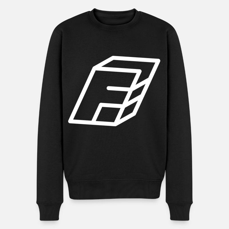 Lettre d’esquisse F - Pull Premium bio Homme - noir