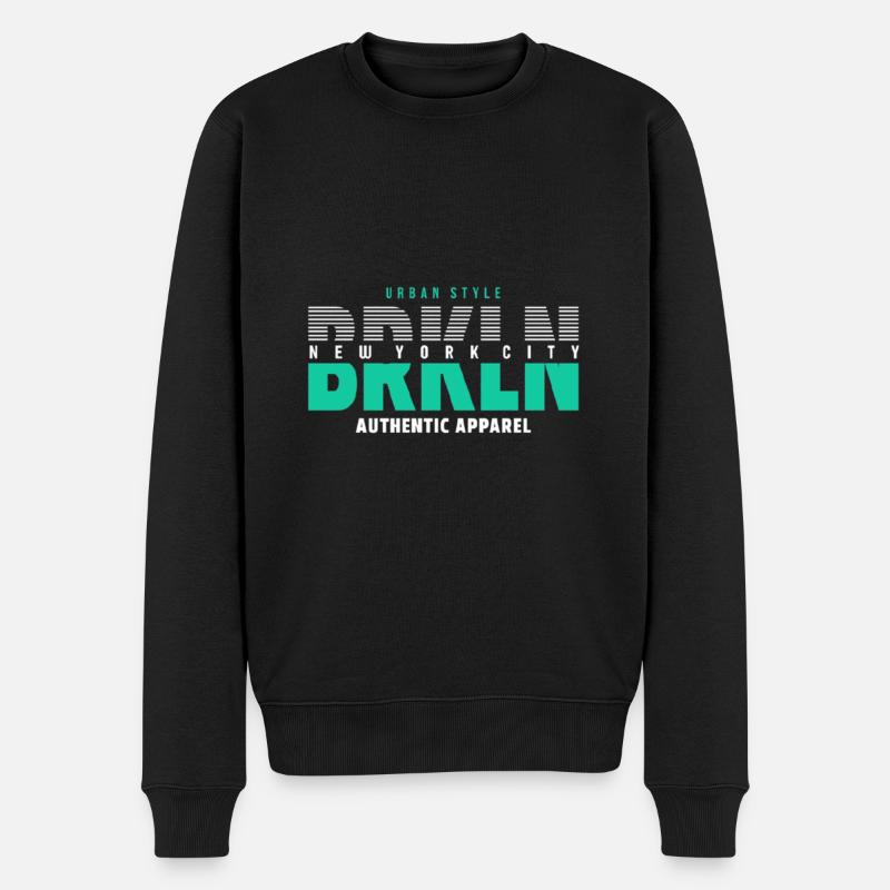 Style urbain de Brooklyn - Pull Premium bio Homme - noir