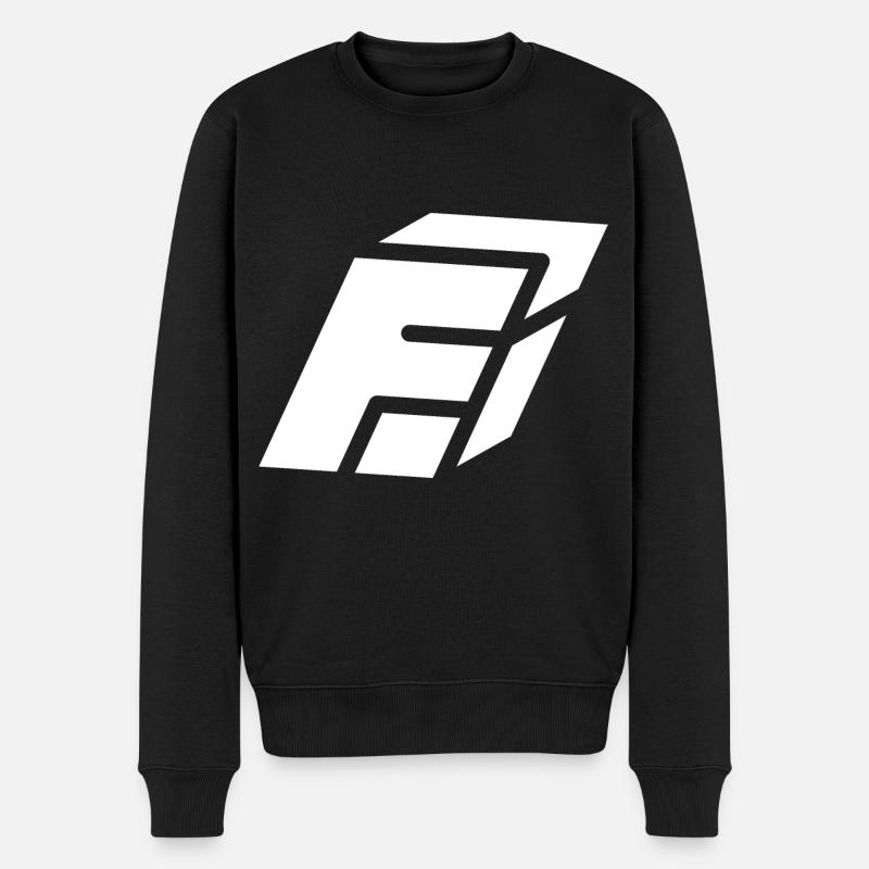 Lettre du résumé F - Pull Premium bio Homme - noir