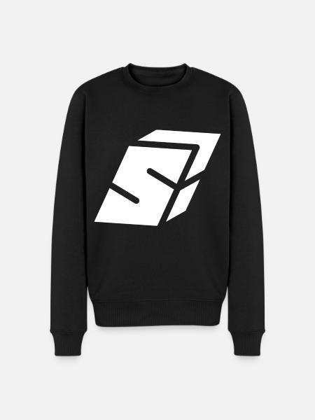 Abstract S letter - Men's Premium Organic Jumper - black