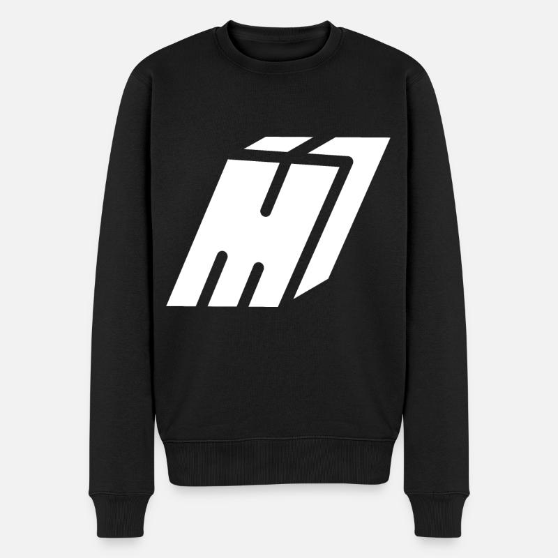 Lettre M abstraite - Pull Premium bio Homme - noir