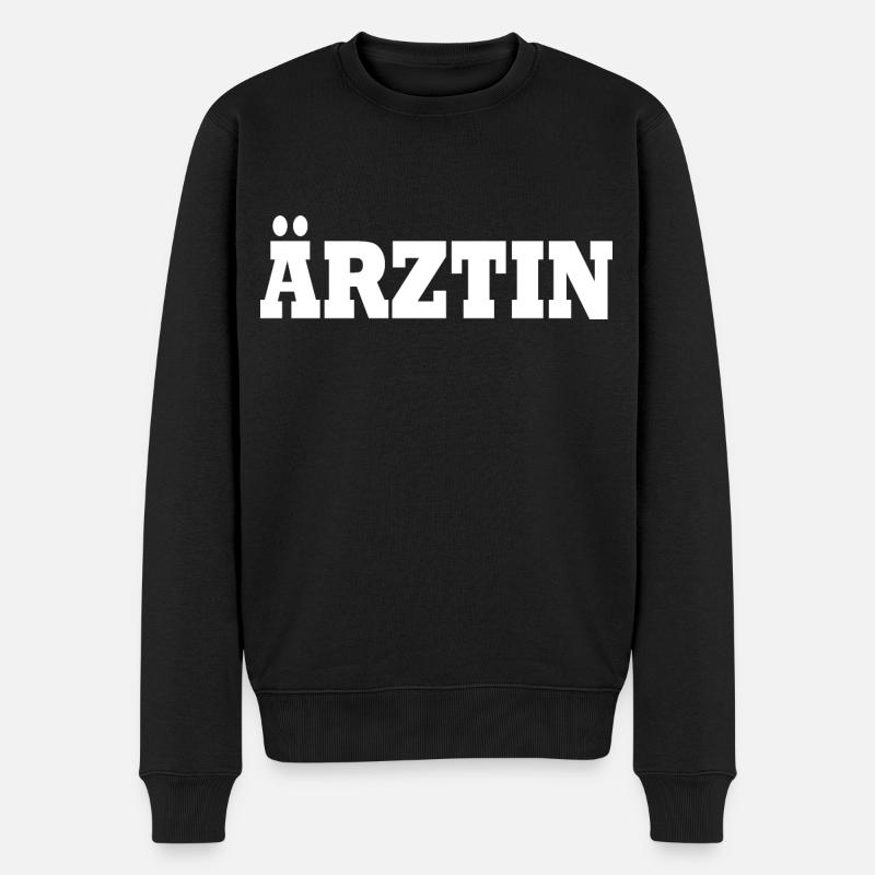 Ärztin - Männer Premium Bio Pullover - Schwarz
