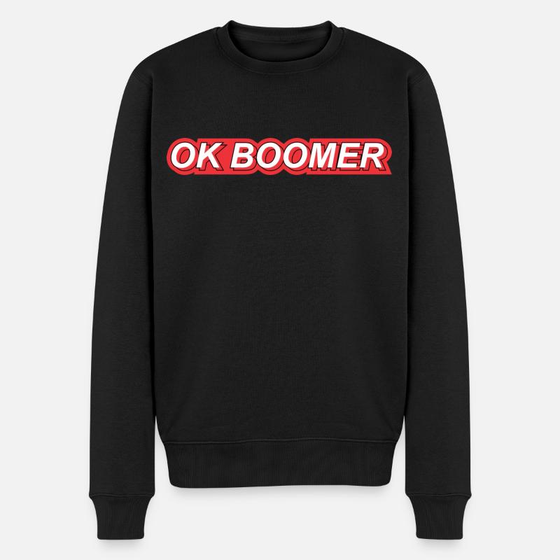 Graphique Boomer 0K - Pull Premium bio Homme - noir