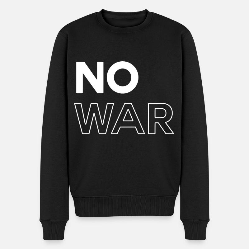 No War - Männer Premium Bio Pullover - Schwarz