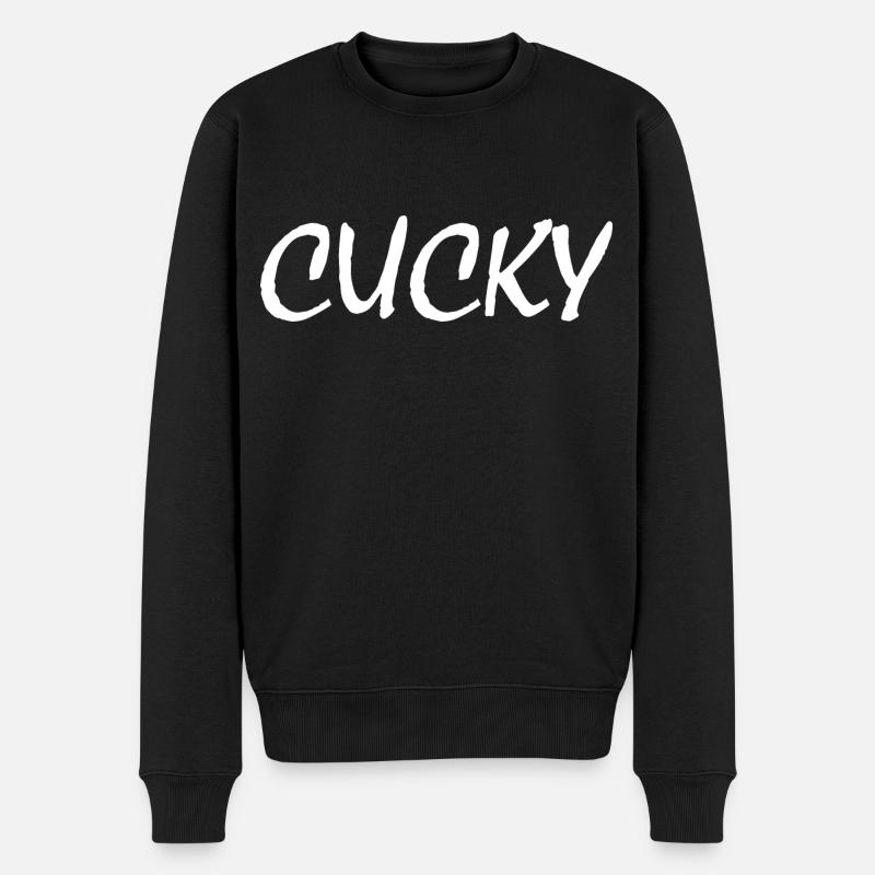 Cucky - Männer Premium Bio Pullover - Schwarz