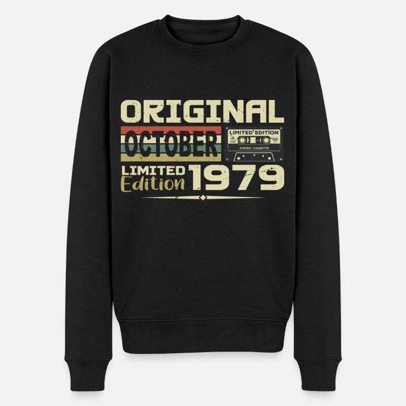 Geburtstag Oktober 1979 Original | Oktober 1979 - Männer Premium Bio Pullover - Schwarz