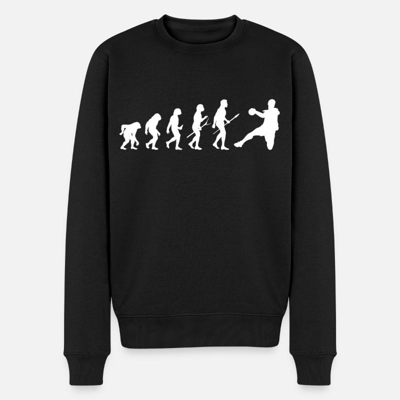 handball evolution - Männer Premium Bio Pullover - Schwarz