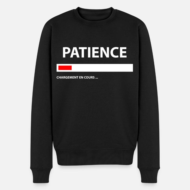 Loading Patience - Pull Premium bio Homme - noir