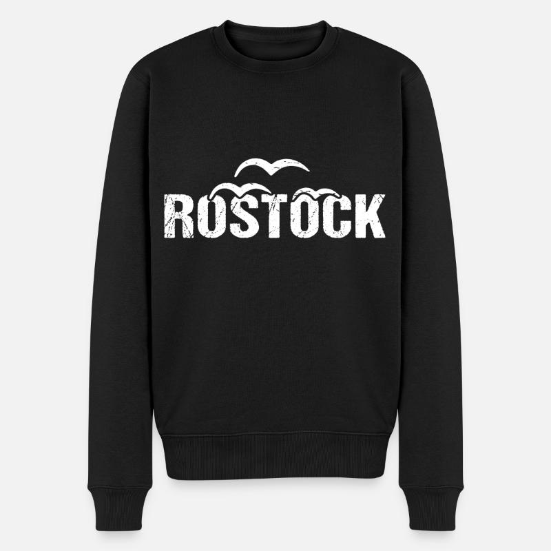 Rostock Ostsee Hansestadt Rostock - Männer Premium Bio Pullover - Schwarz