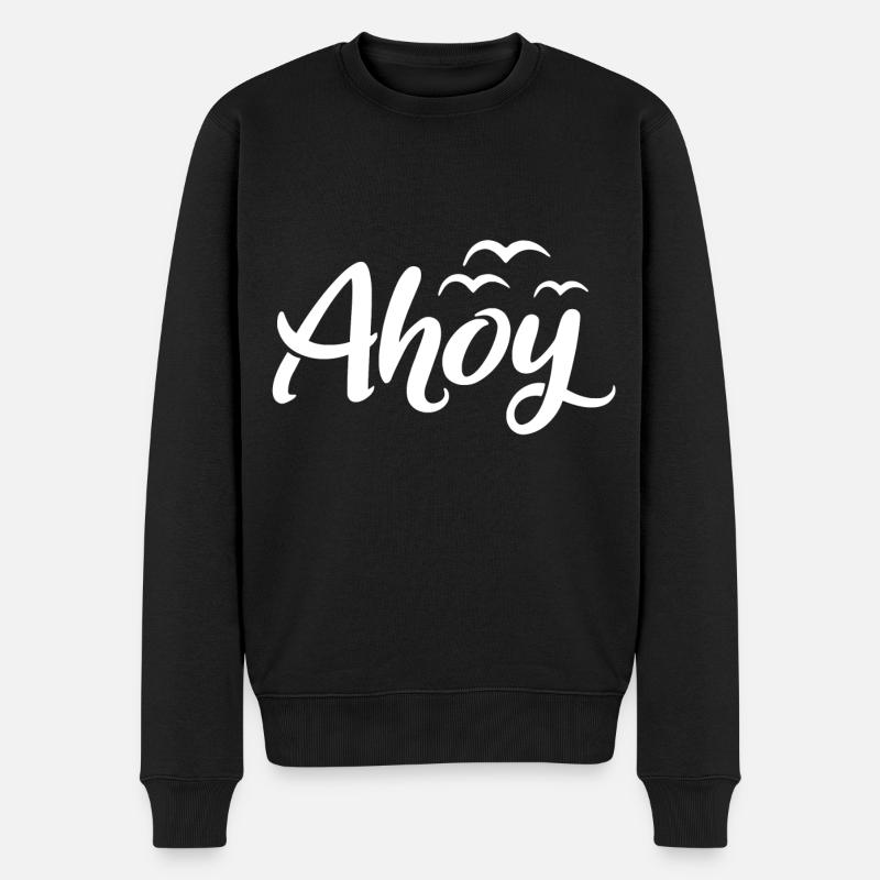 Ahoy - Männer Premium Bio Pullover - Schwarz