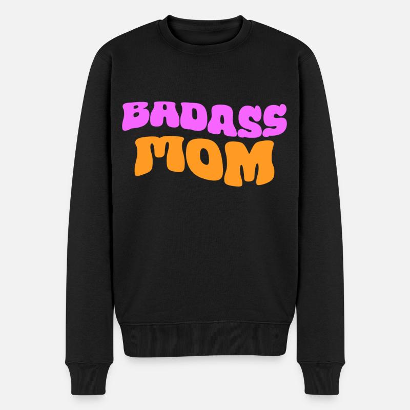 Maman badass - Pull Premium bio Homme - noir