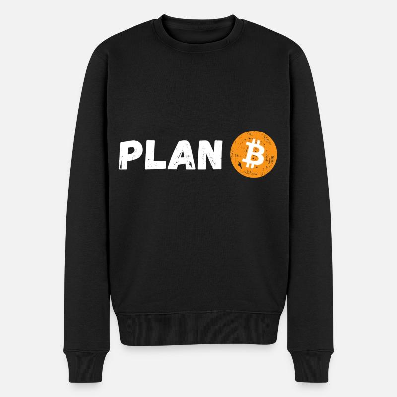 PLAN B - Männer Premium Bio Pullover - Schwarz