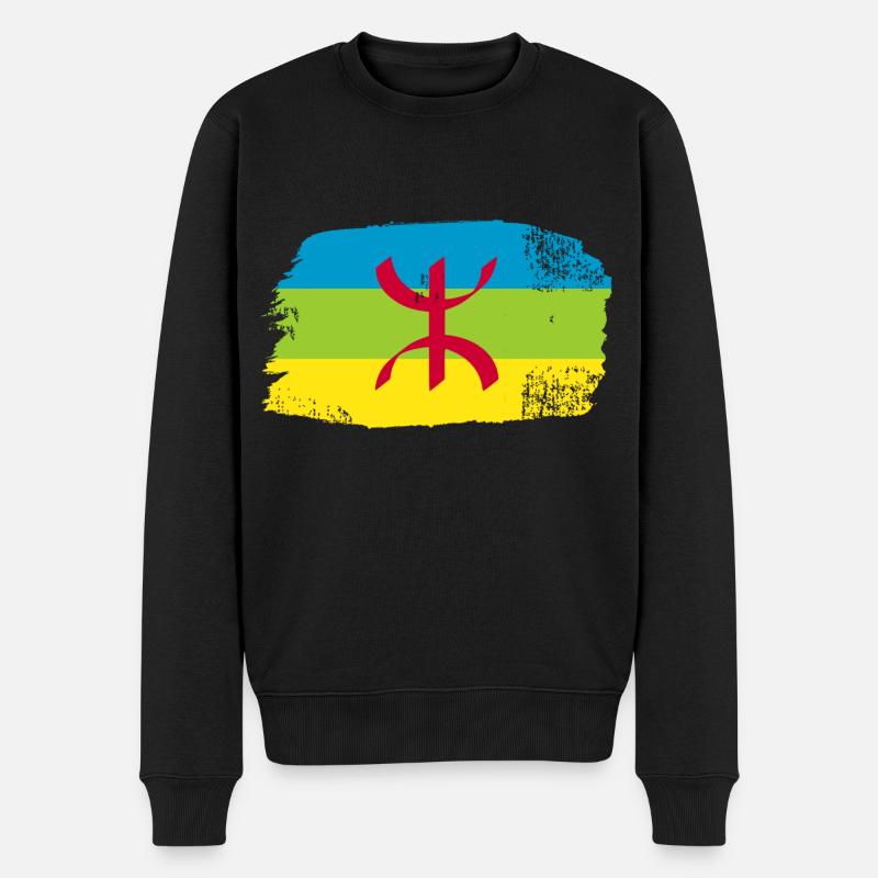 Amazigh - Pull Premium bio Homme - noir