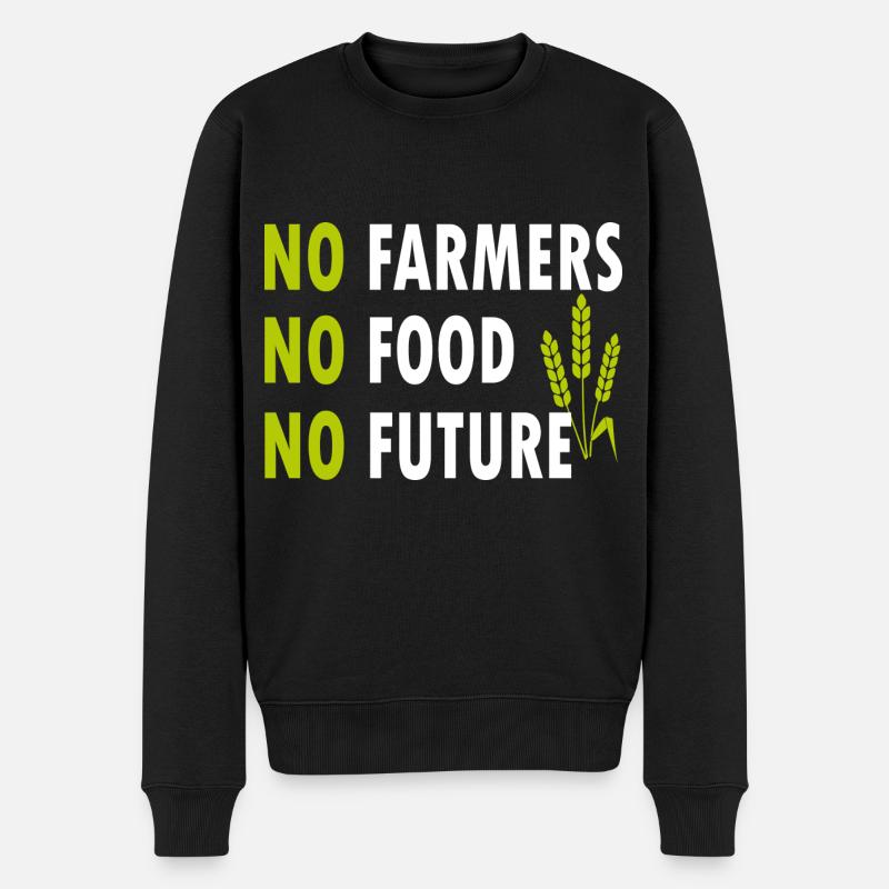 No Farmers No Food No Future - Männer Premium Bio Pullover - Schwarz